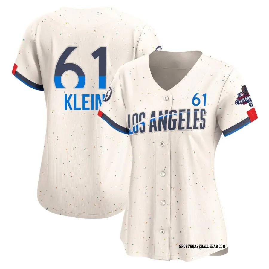 Will Klein Women's Los Angeles Dodgers Cream Limited 2024 City Connect World Series Champions Jersey