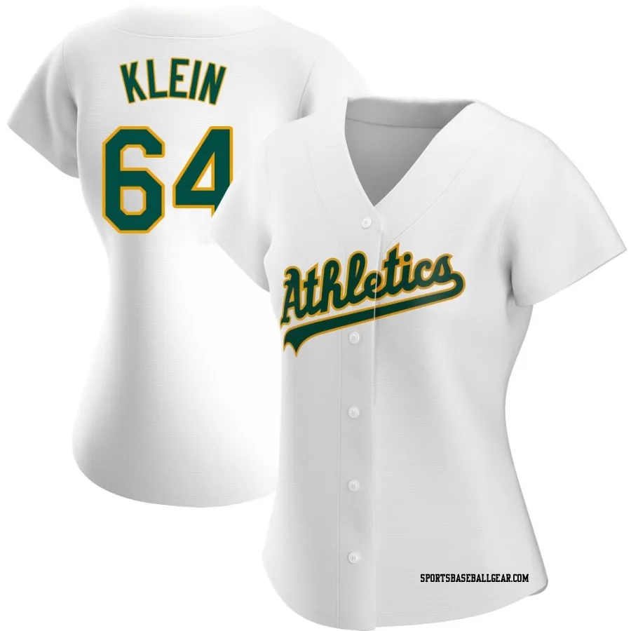 Will Klein Women's Oakland Athletics White Authentic Home Jersey