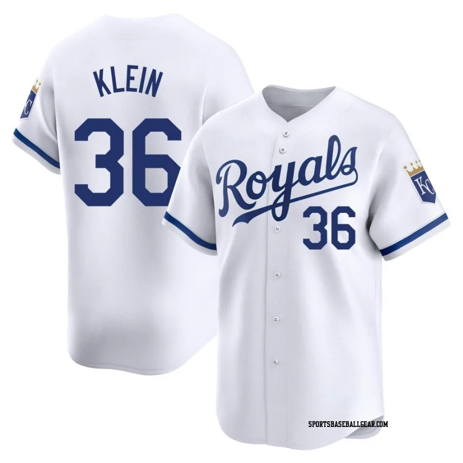 Will Klein Youth Kansas City Royals White Limited Home Jersey