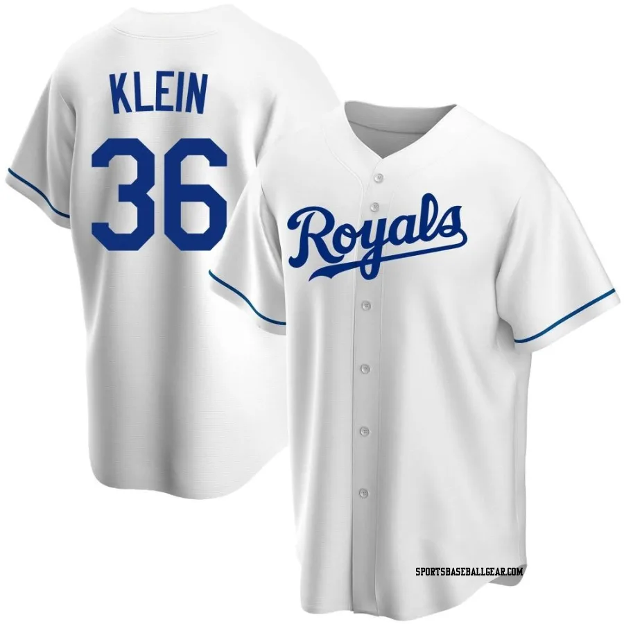 Will Klein Youth Kansas City Royals White Replica Home Jersey