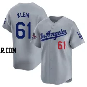Will Klein Youth Los Angeles Dodgers Gray Limited Away World Series Champions Jersey