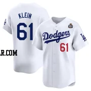 Will Klein Youth Los Angeles Dodgers White Limited Home 2024 World Series Jersey