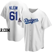Will Klein Youth Los Angeles Dodgers White Replica Home 2024 World Series Champions Jersey