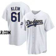 Will Klein Youth Los Angeles Dodgers White/Gold Replica 2021 Gold Program Player Jersey