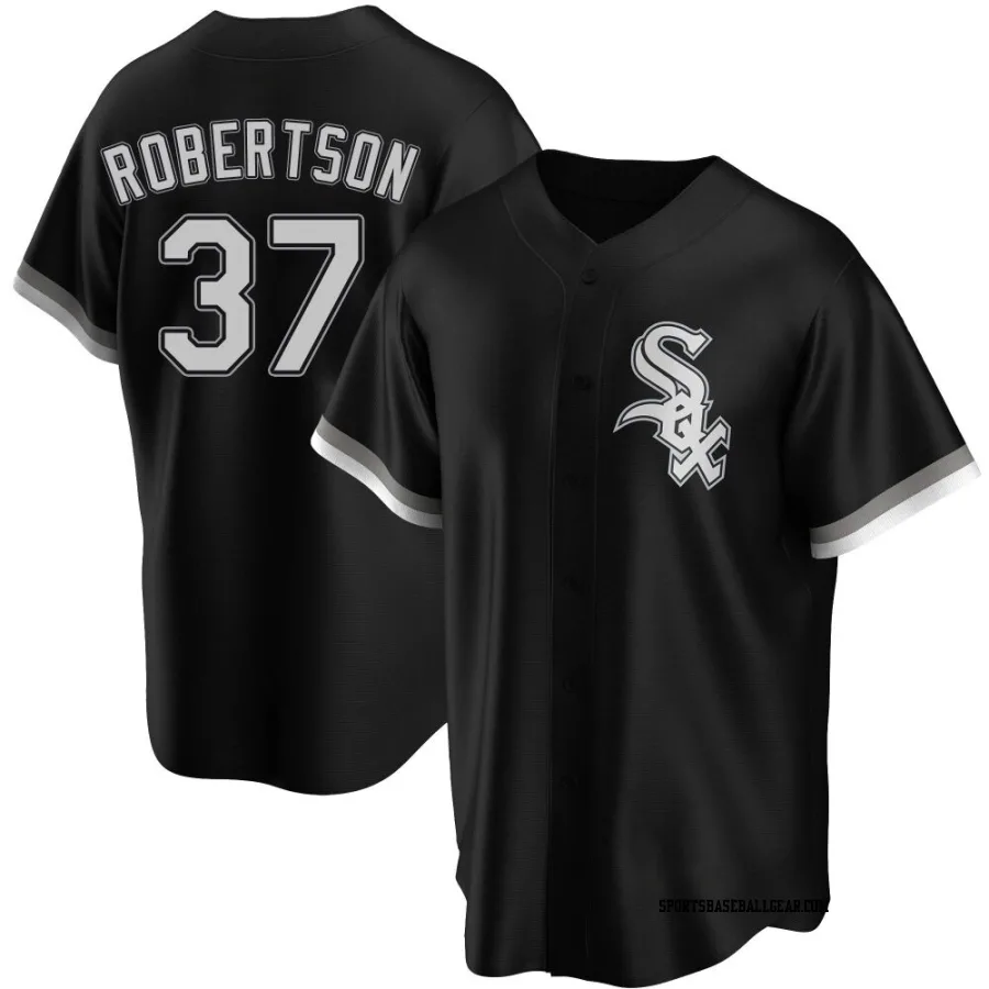 Will Robertson Men's Chicago White Sox Black Replica Alternate Jersey