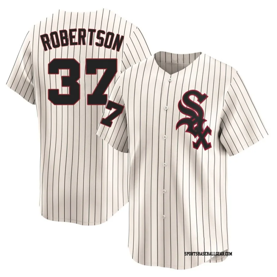 Will Robertson Men's Chicago White Sox Cream Limited Throwback Cooperstown Jersey