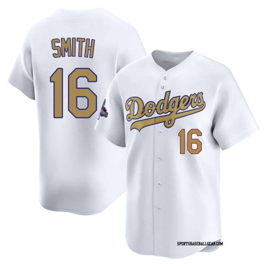 Will Smith Men's Los Angeles Dodgers Gold Limited White 2025 Collection Jersey