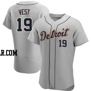Will Vest Men's Detroit Tigers Gray Authentic Road Jersey