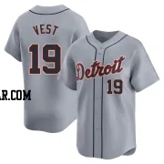 Will Vest Men's Detroit Tigers Gray Limited Road Jersey