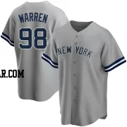 Will Warren Men's New York Yankees Gray Replica Road Name Jersey