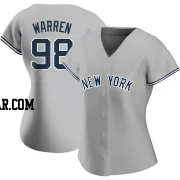 Will Warren Women's New York Yankees Gray Replica Road Name Jersey