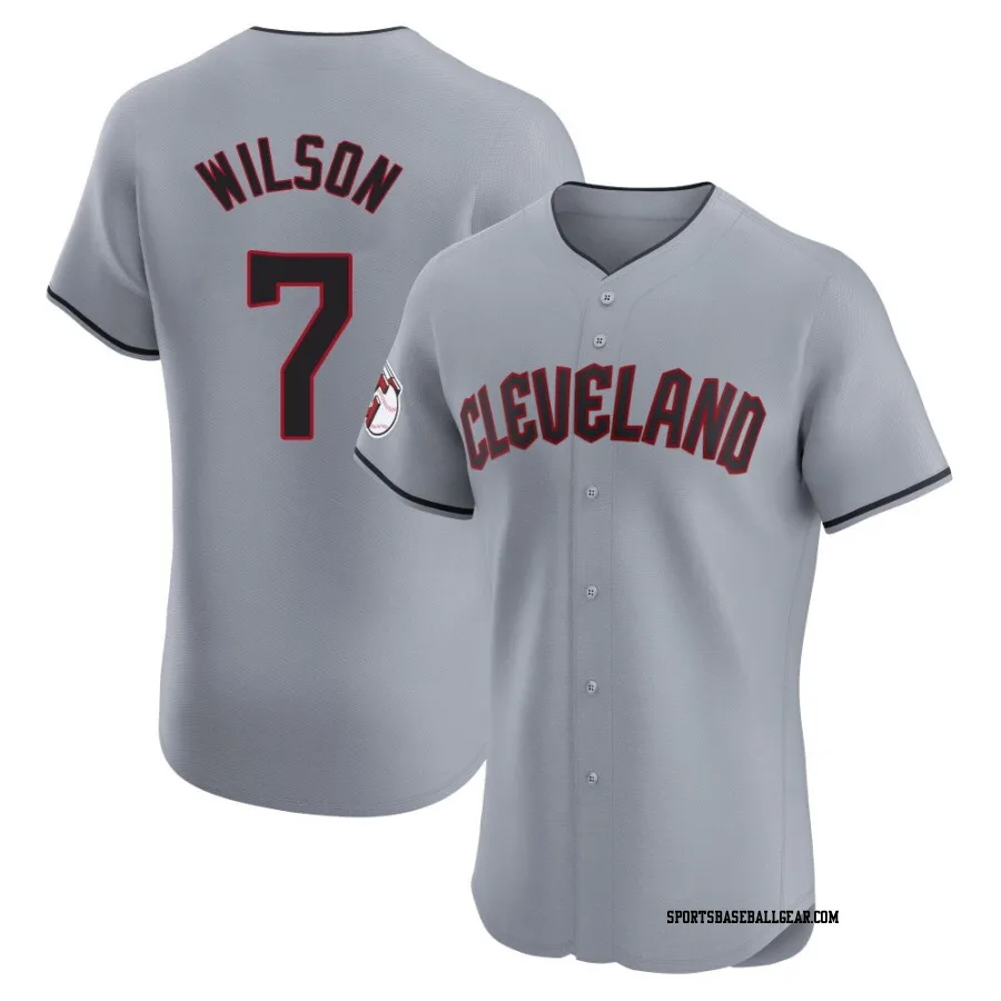 Will Wilson Men's Cleveland Guardians Gray Elite Road Jersey