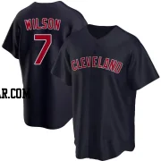 Will Wilson Men's Cleveland Guardians Navy Replica Alternate Jersey