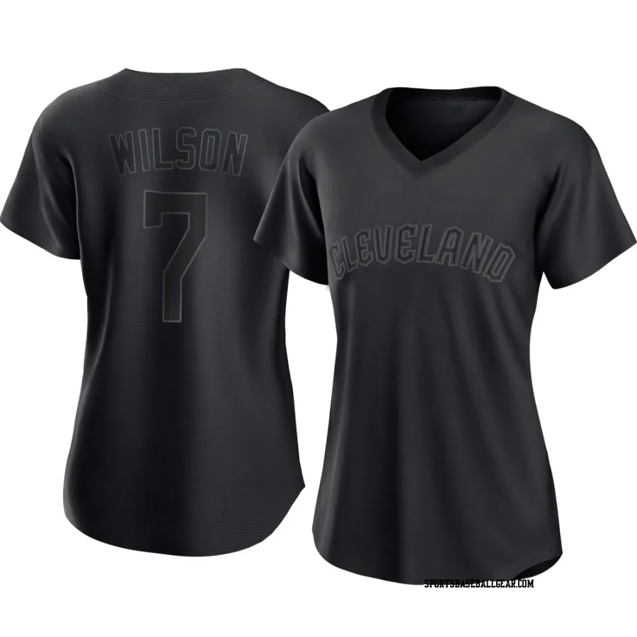 Will Wilson Women's Cleveland Guardians Black Authentic Pitch Fashion Jersey