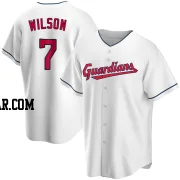 Will Wilson Youth Cleveland Guardians White Replica Home Jersey