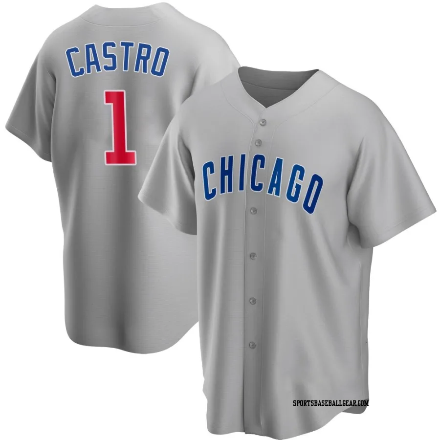 Willi Castro Men's Chicago Cubs Gray Replica Road Jersey