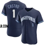 Willi Castro Men's Chicago Cubs Navy Authentic 2021 City Connect Jersey