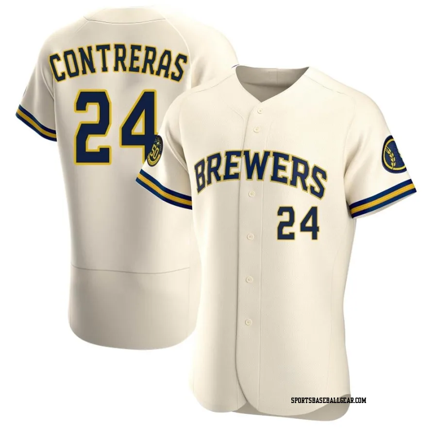 William Contreras Men's Milwaukee Brewers Cream Authentic Home Jersey