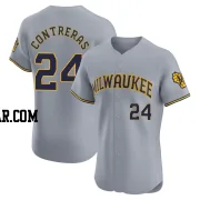 William Contreras Men's Milwaukee Brewers Gray Elite Road Jersey