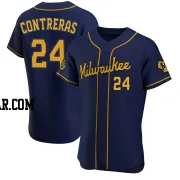 William Contreras Men's Milwaukee Brewers Navy Authentic Alternate Jersey