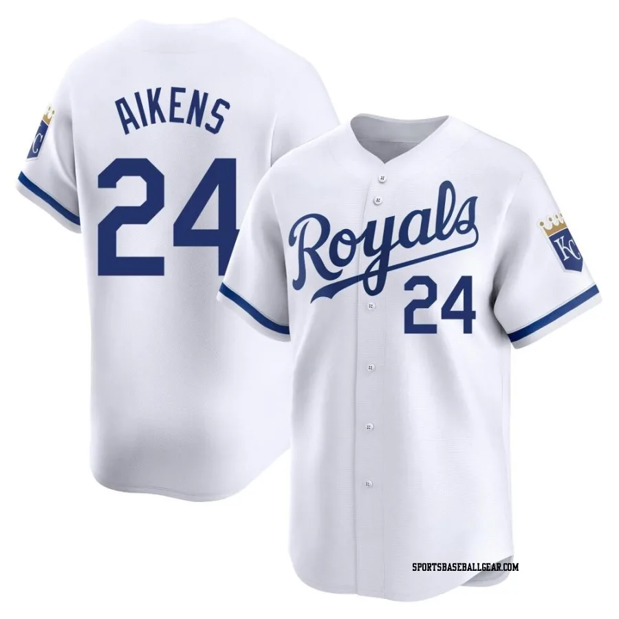 Willie Aikens Youth Kansas City Royals White Limited Home Jersey