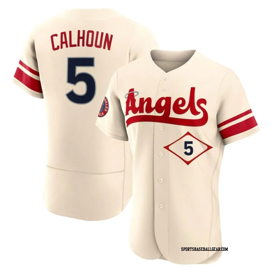 Willie Calhoun Men's Los Angeles Angels Cream Authentic 2022 City Connect Jersey