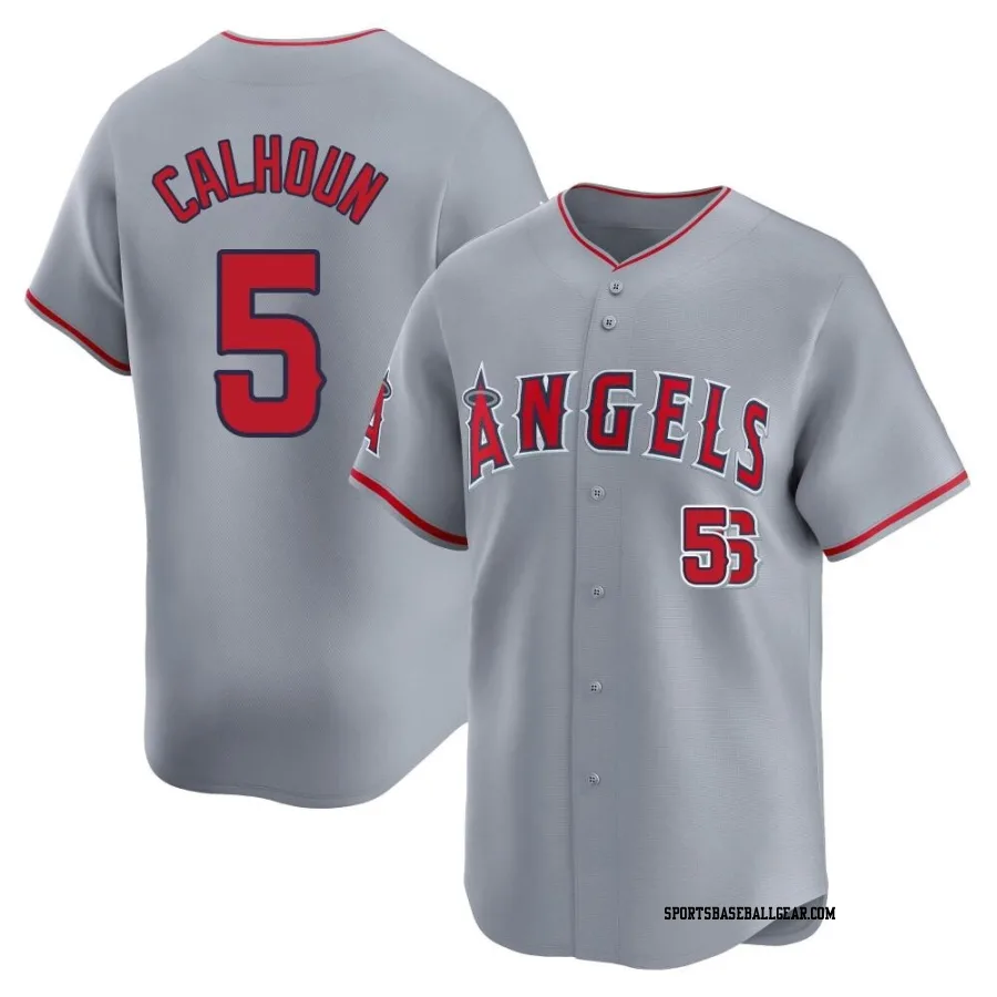 Willie Calhoun Men's Los Angeles Angels Gray Limited Away Jersey