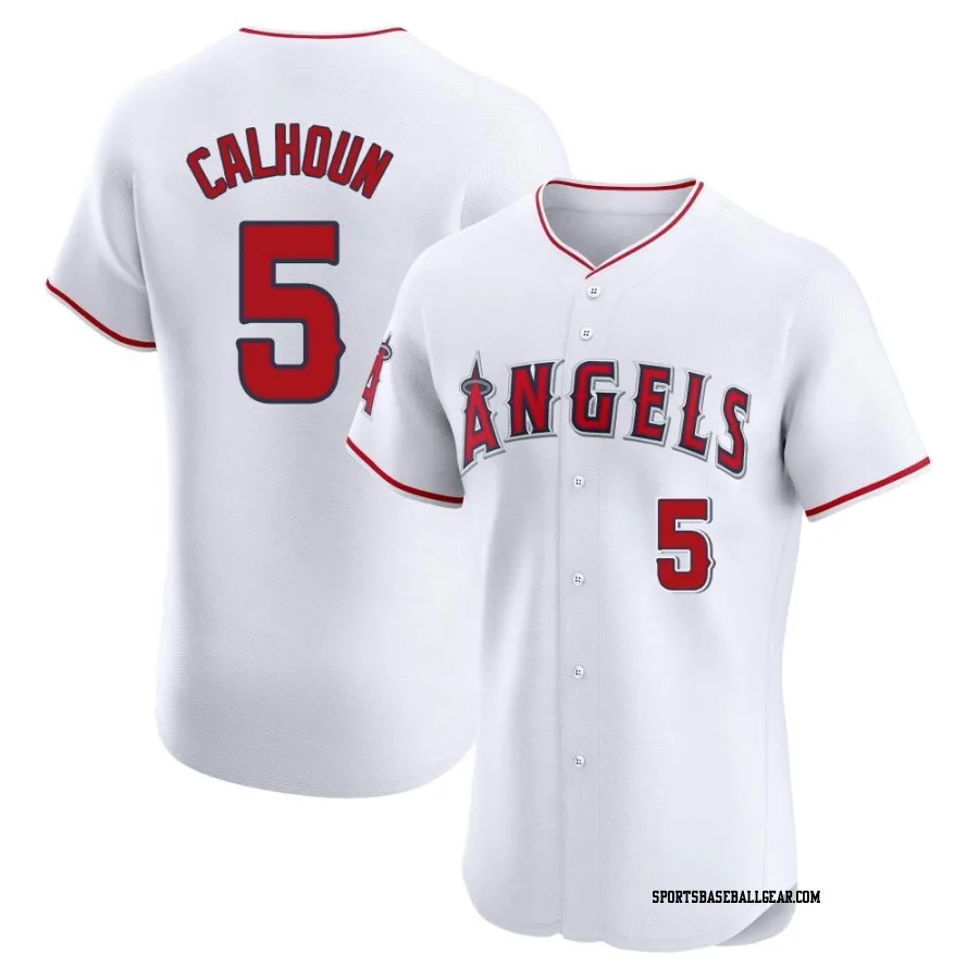 Willie Calhoun Men's Los Angeles Angels White Elite Home Jersey