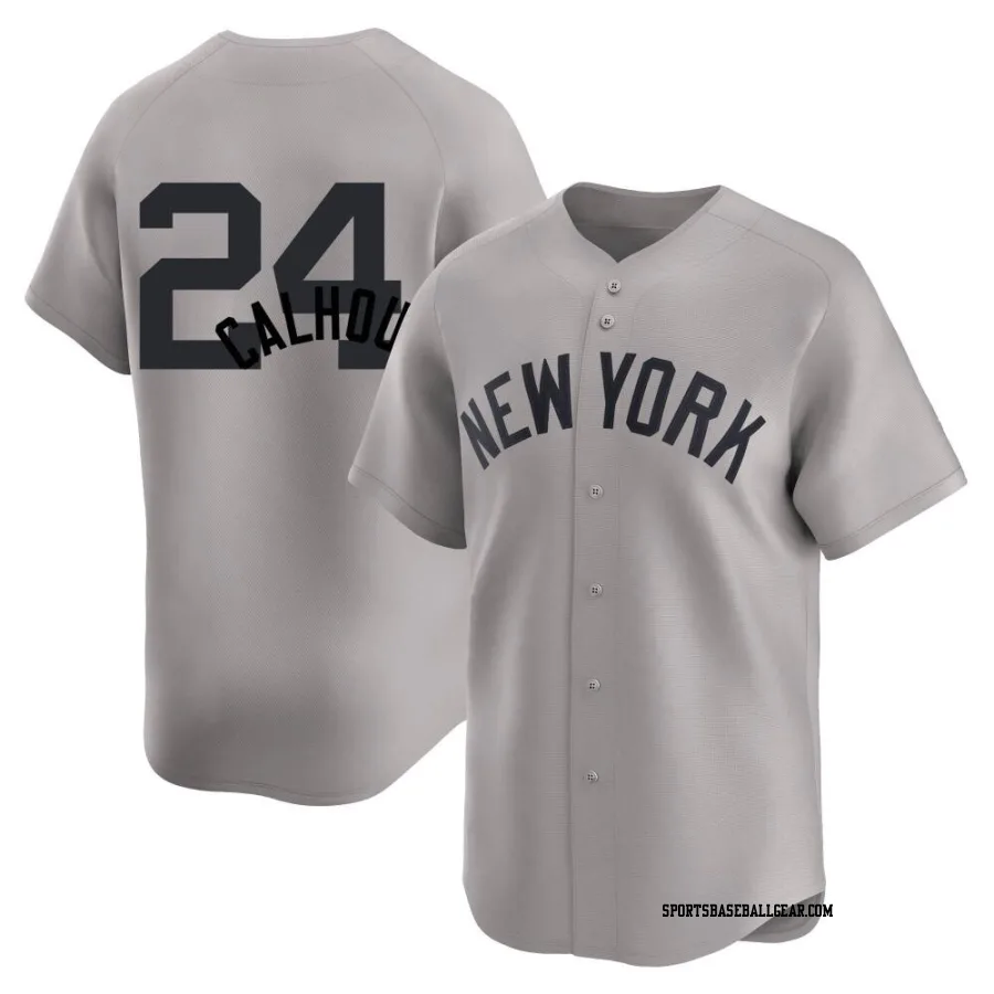 Willie Calhoun Men's New York Yankees Gray Limited Away 2nd Jersey