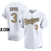 Willie Davis Men's Los Angeles Dodgers Gold Limited White 2025 Collection Jersey