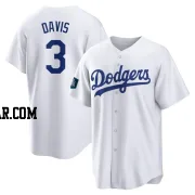 Willie Davis Men's Los Angeles Dodgers White Replica 2024 World Tour Seoul Series Home Jersey