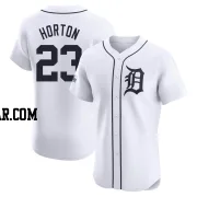 Willie Horton Men's Detroit Tigers White Elite Home Patch Jersey