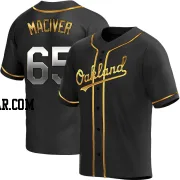 Willie MacIver Men's Oakland Athletics Black Golden Replica Alternate Jersey