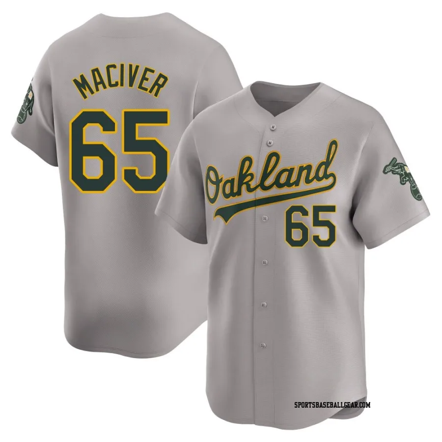 Willie MacIver Men's Oakland Athletics Gray Limited Away Jersey