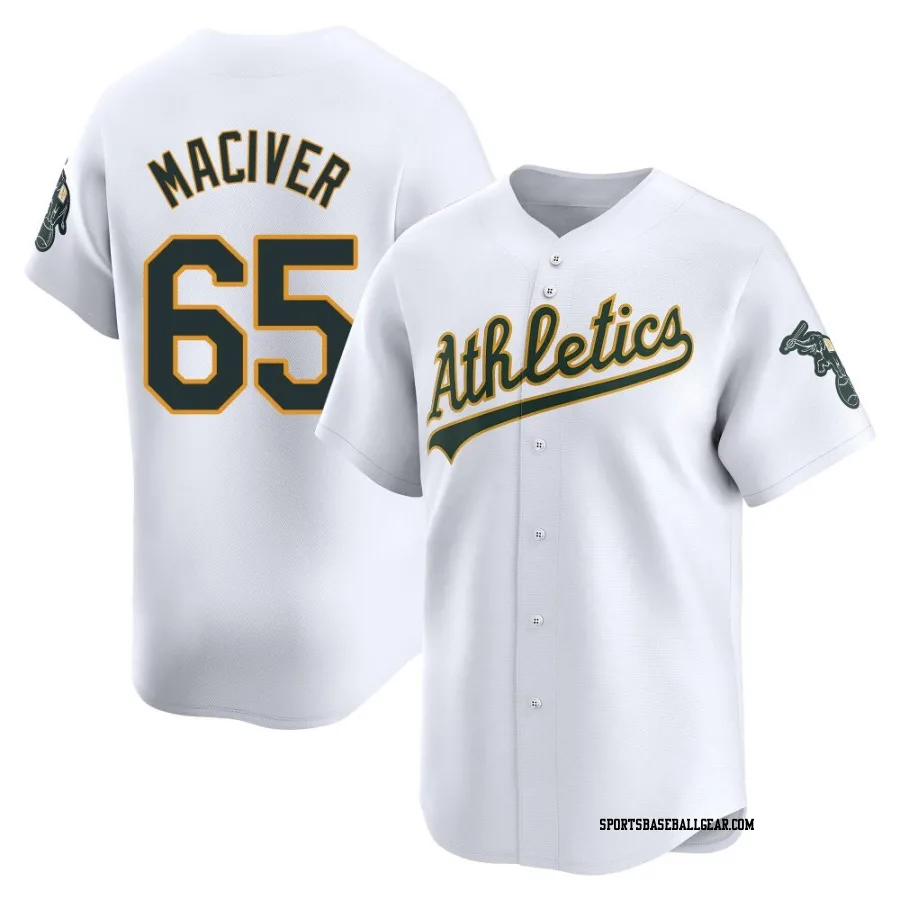 Willie MacIver Men's Oakland Athletics White Limited Home Jersey