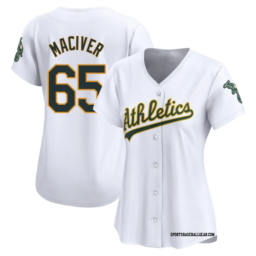 Willie MacIver Women's Oakland Athletics White Limited Home Jersey