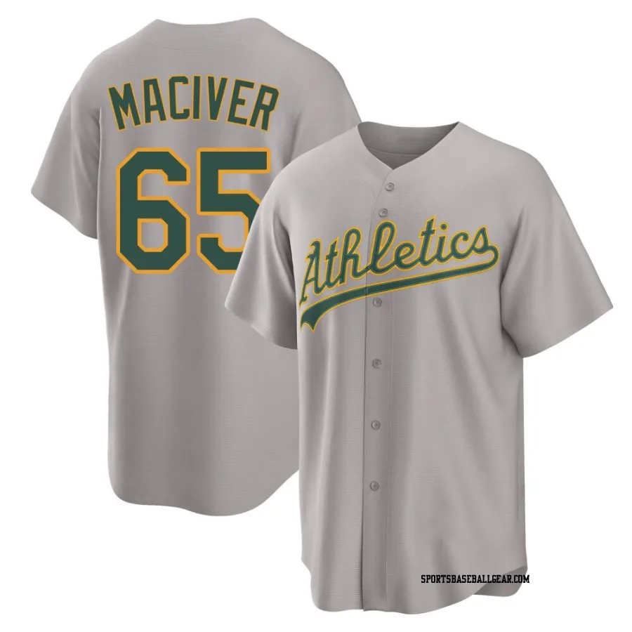 Willie MacIver Youth Oakland Athletics Gray Replica Away 2.0 Jersey