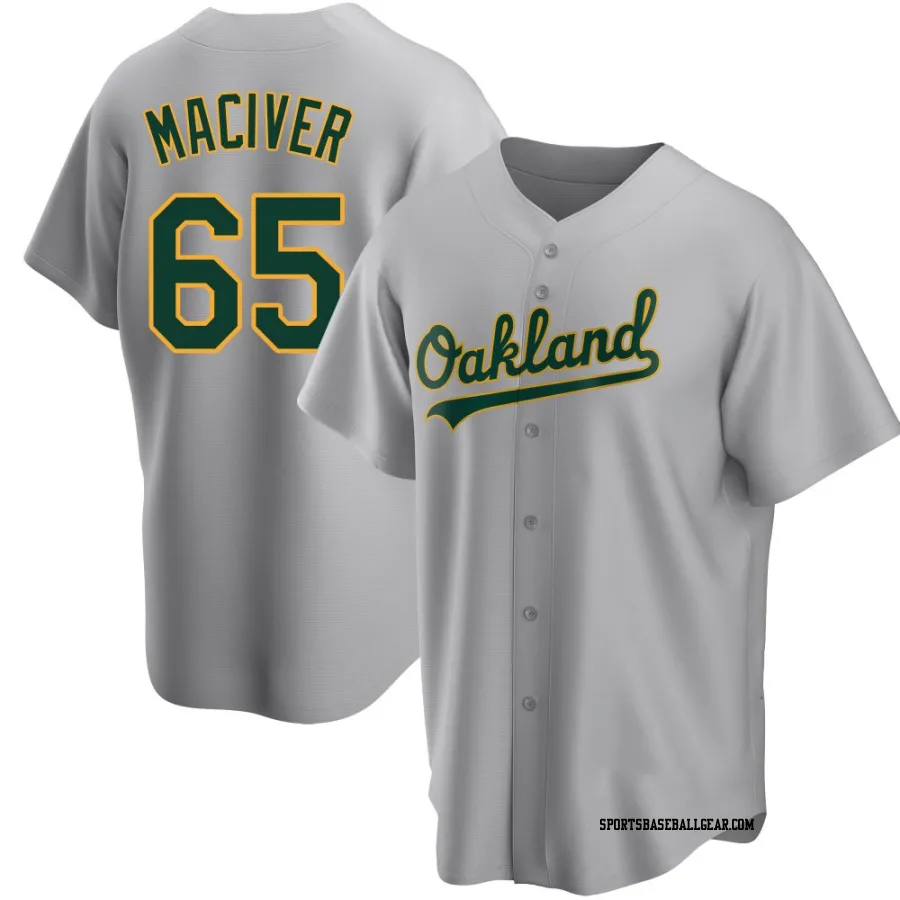 Willie MacIver Youth Oakland Athletics Gray Replica Road Jersey