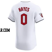 Willie Mays Hayes Men's Cleveland Guardians White Elite Home Jersey