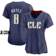 Willie Mays Hayes Women's Cleveland Guardians Navy Limited 2024 City Connect Jersey