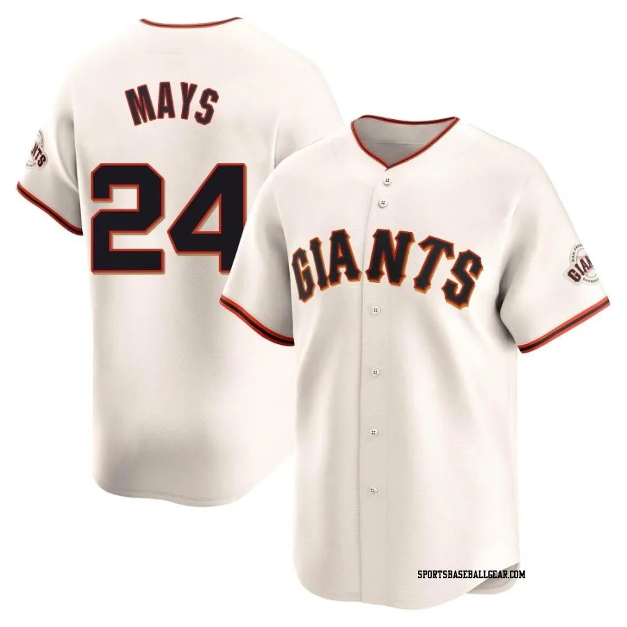 Willie Mays Men's San Francisco Giants Cream Limited Home Jersey