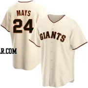 Willie Mays Men's San Francisco Giants Cream Replica Home Jersey