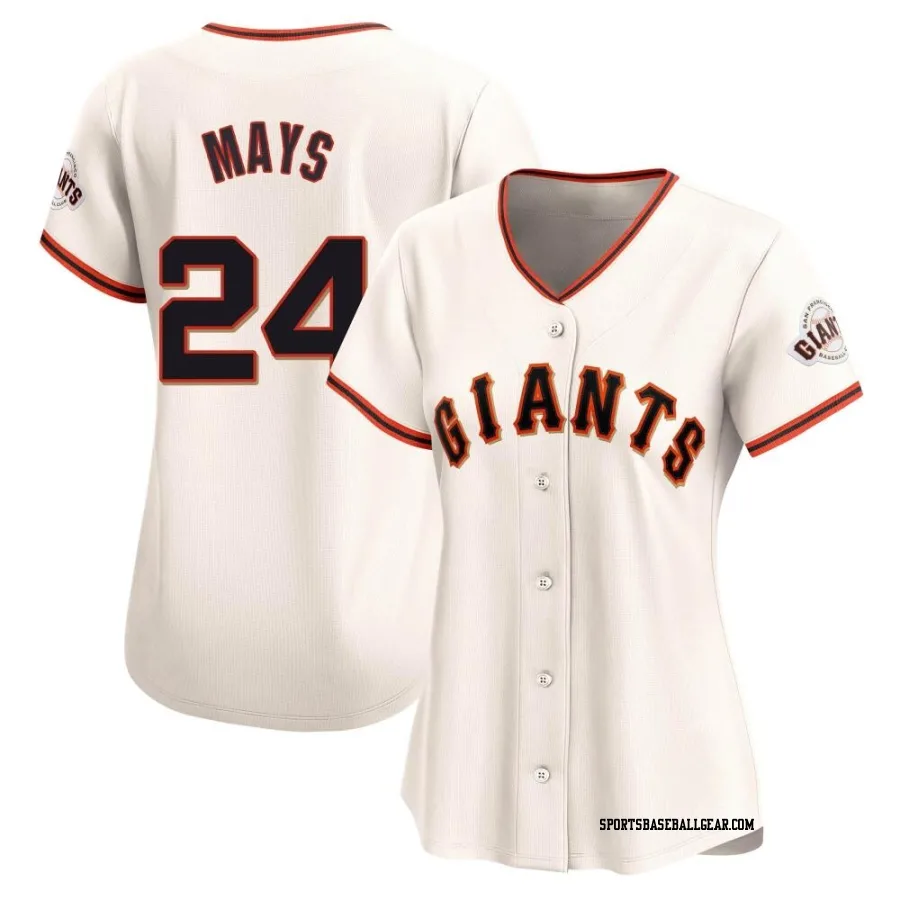Willie Mays Women's San Francisco Giants Cream Limited Home Jersey
