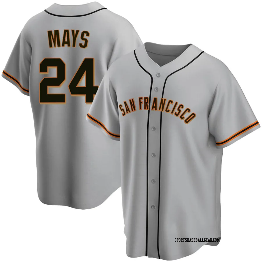 Willie Mays Youth San Francisco Giants Gray Replica Road Jersey