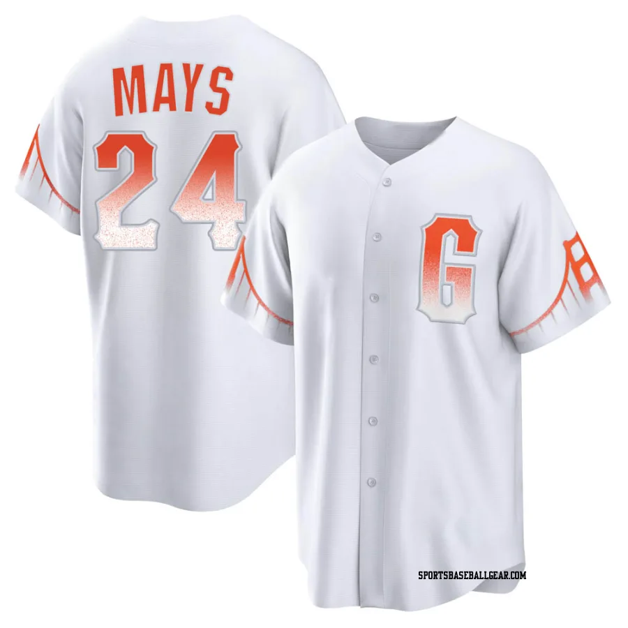 Willie Mays Youth San Francisco Giants White Replica 2021 City Connect Jersey