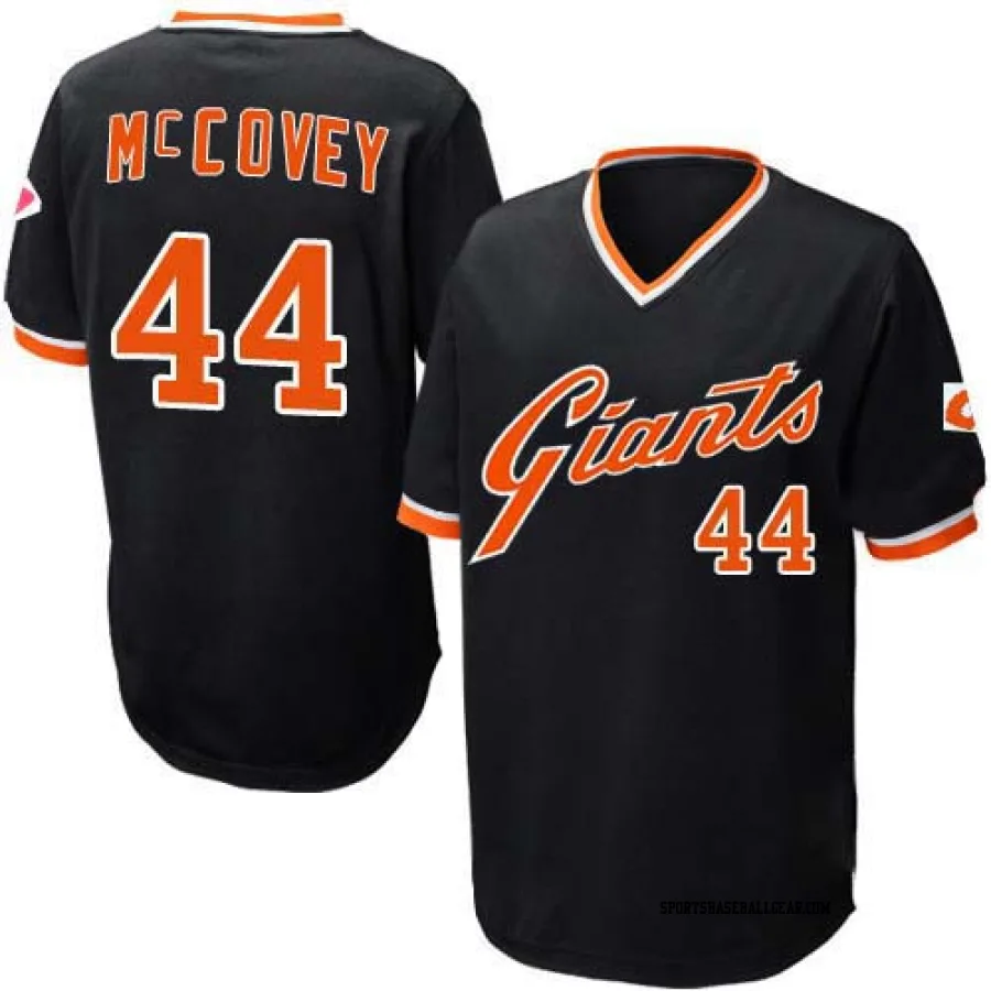 Willie McCovey Men's San Francisco Giants Black Authentic Throwback Jersey