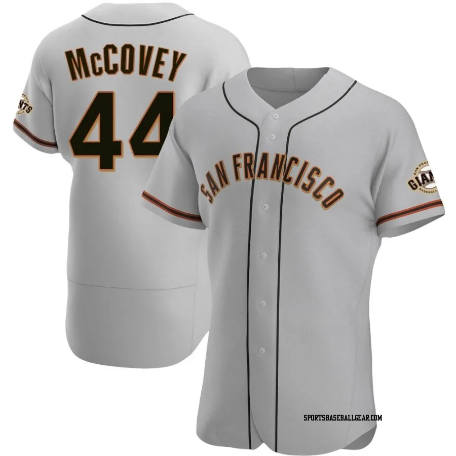 Willie McCovey Men's San Francisco Giants Gray Authentic Road Jersey