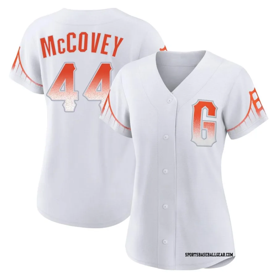 Willie McCovey Women's San Francisco Giants White Replica 2021 City Connect Jersey