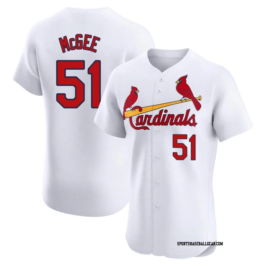 Willie McGee Men's St. Louis Cardinals White Elite Home Jersey