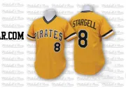 Willie Stargell Men's Pittsburgh Pirates Gold Replica Throwback Jersey
